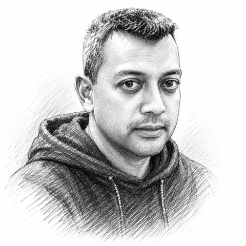 Pencil sketch of Vivek Durai